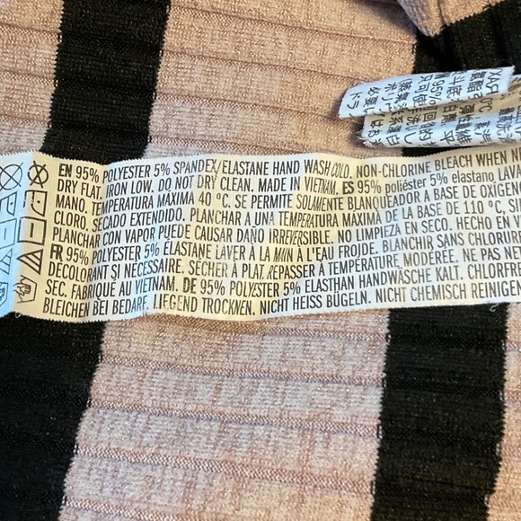 Forever 21 Pink and Black Striped Long Sleeve Top - Picture 6 of 6